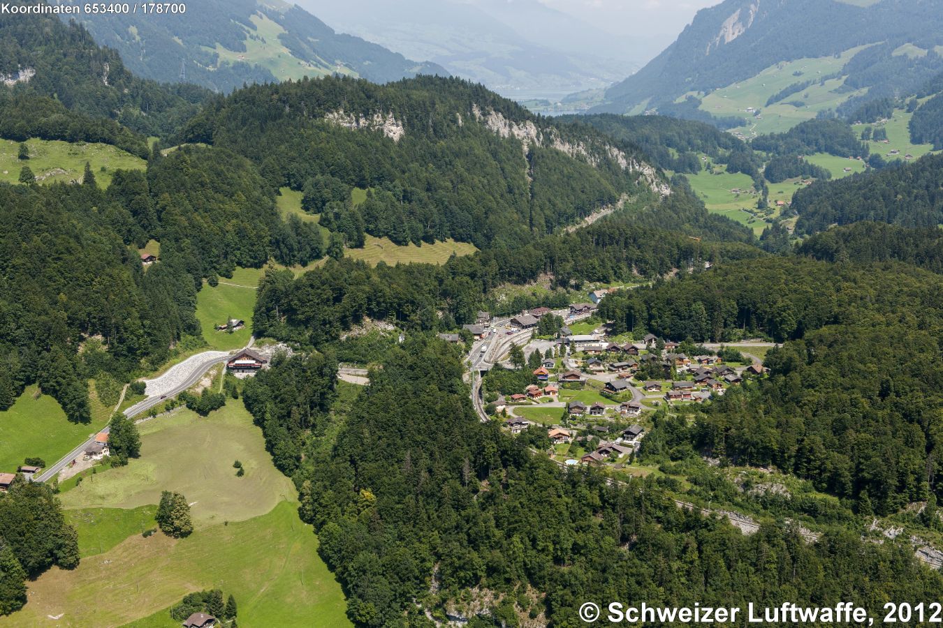 Brünig - Passhöhe; Blick Richtung Lungeren